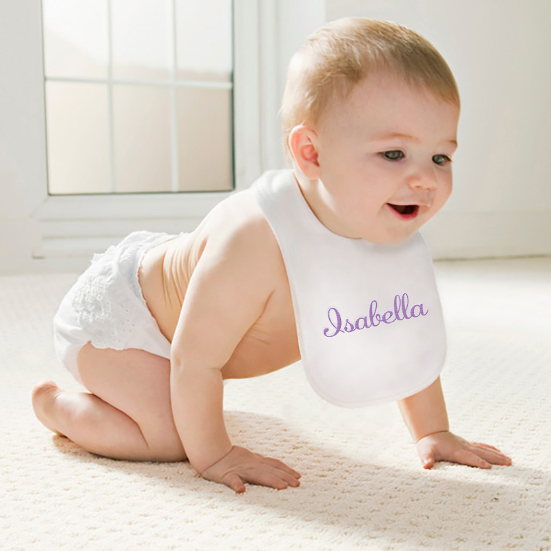 Personalized Name Embroidered Baby Bib Best Gift for Kids