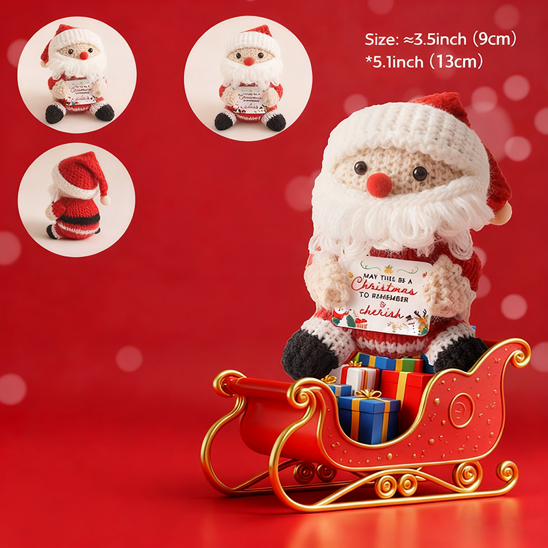 Handgefertigte Häkelkartoffel-Puppe mit positiver Energie lustiges Geschenk zu Weihnachten