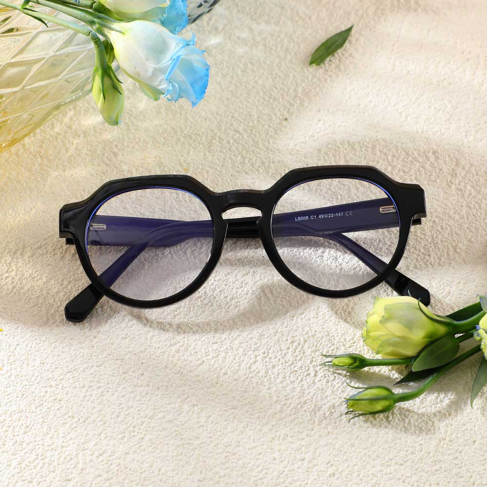 Occhiali da Vista Stuar Rotondi Neri