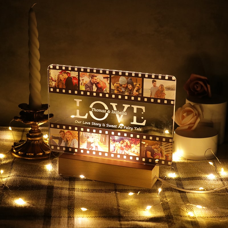 写真入れ 文字入れ アクリル ランプ オーダーメイド