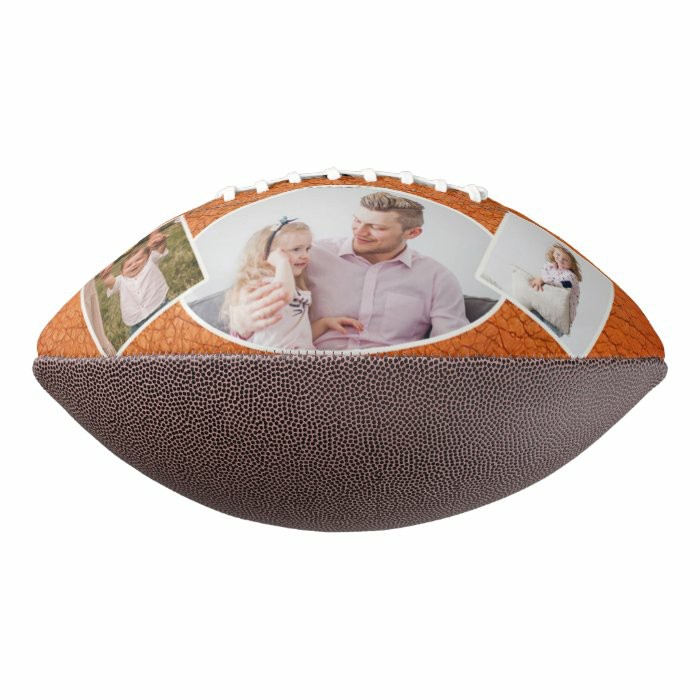 Personalizowana Piłka Nożna z Plisowanym Skórzanym Wzorem, Możliwość Dodania Zdjęć jako Prezent dla Taty