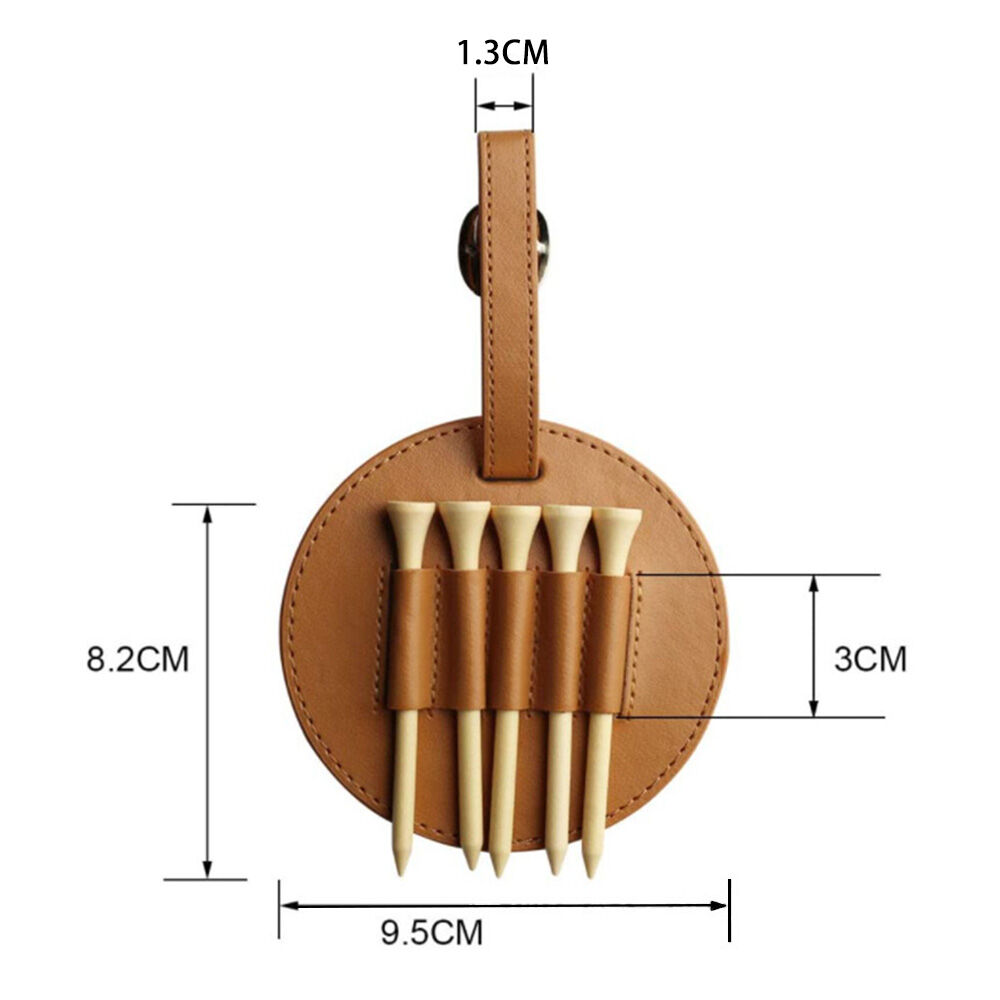 Porte-tee de golf rond personnalisé en cuir avec nom personnalisé, cadeau spécial pour garçons d'honneur