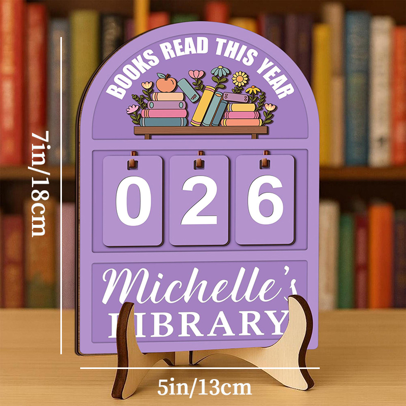 Personalized Name Book Tracker Bookish Decor Perfect Gift for Kids