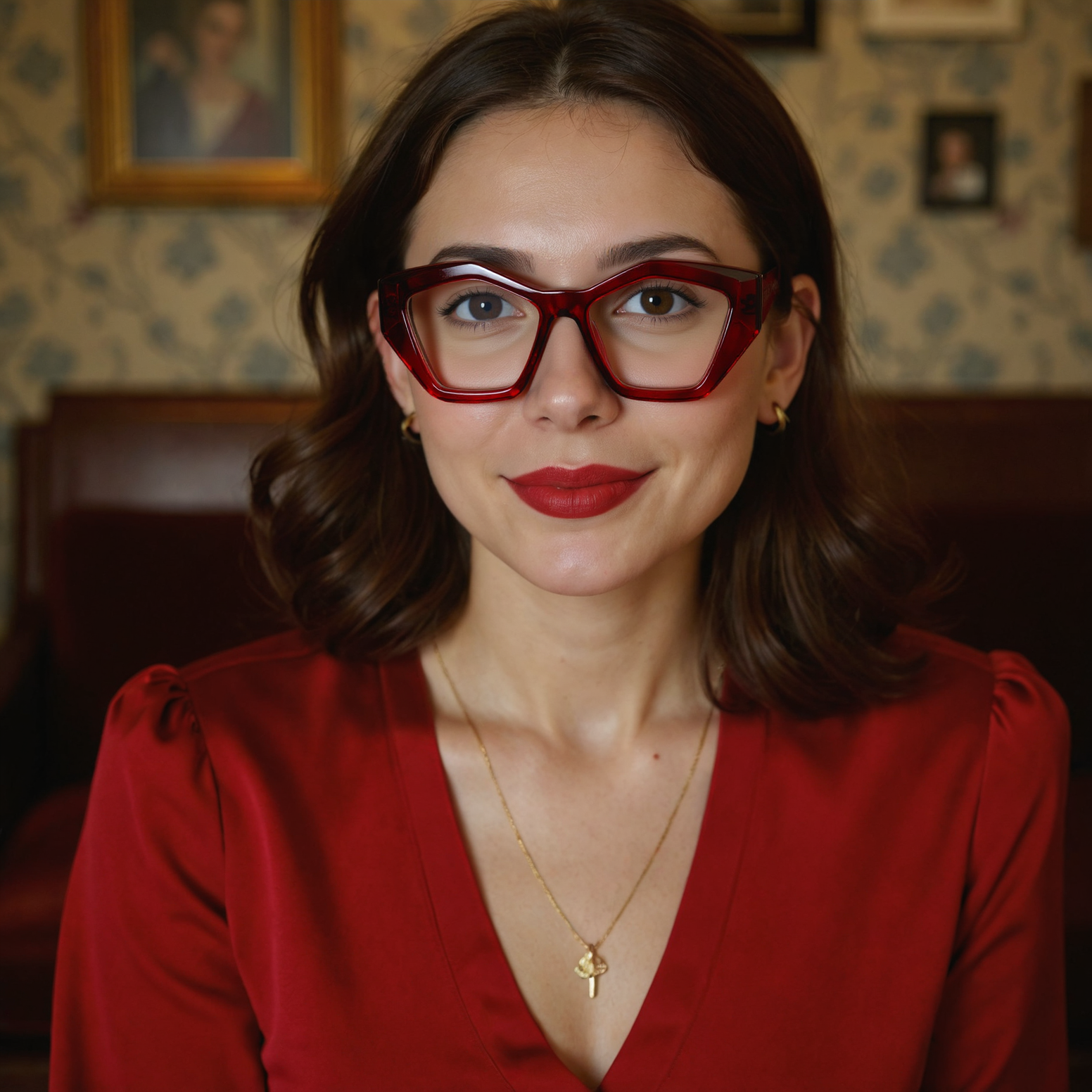 Occhiali da Vista Roxanne Cat Eye Rosso