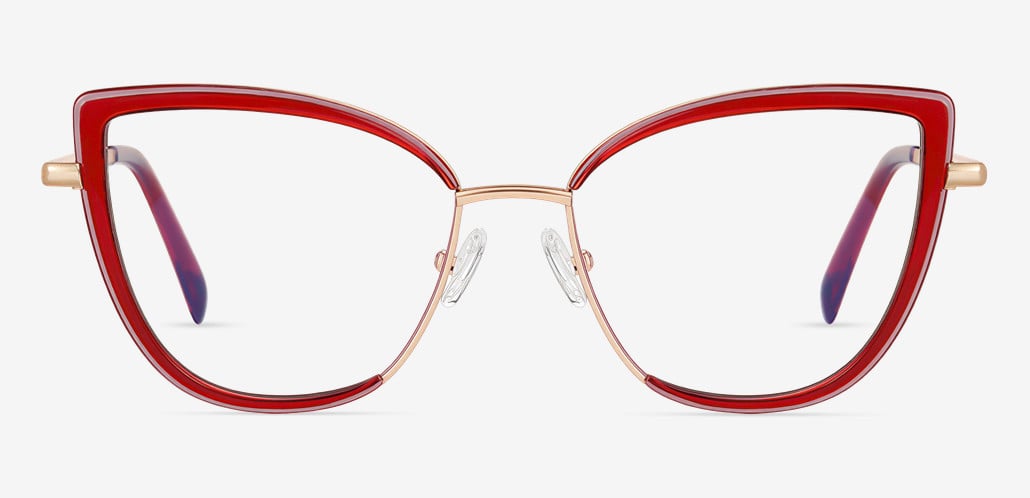 Alva Red Cat Eye Glasses