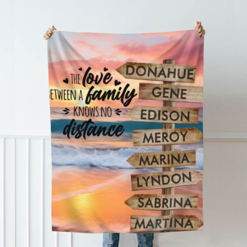 Personalized Name Blanket Warm Gift for Family "The Love"
