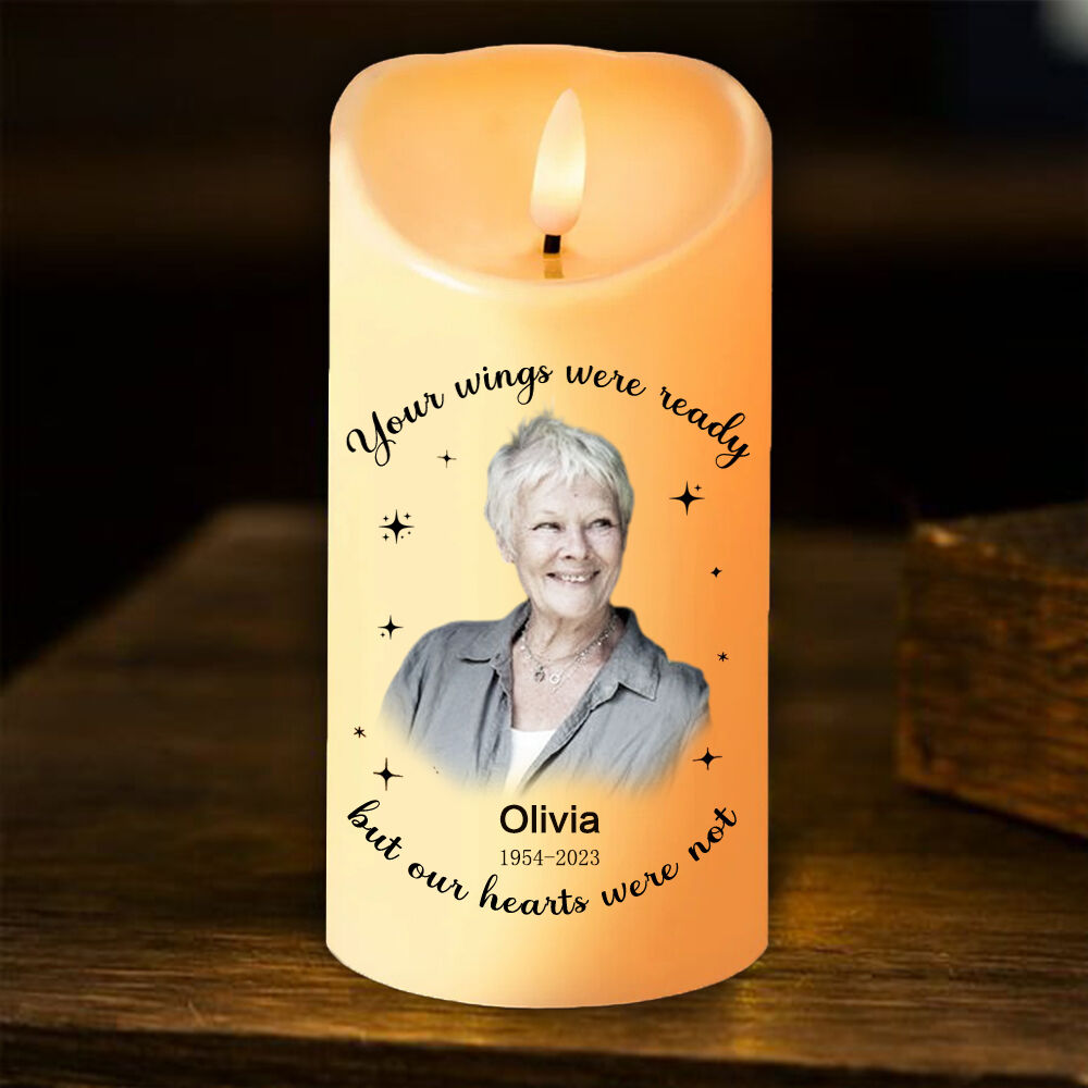 Personalized LED Candles with Photos Simple Memorial Gifts for Lost Loved Ones