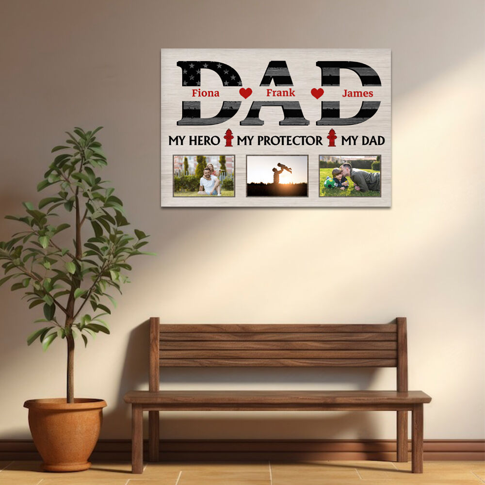 Spersonalizowany obraz na płótnie z wzorem hydrantu Kreatywny prezent dla taty