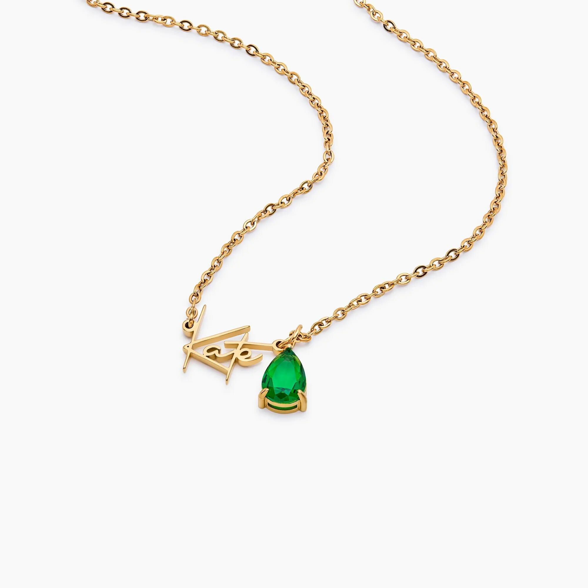 Personalized Name Necklace with Birthstone Gift for Birthday