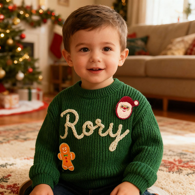 Maglione personalizzato fatto a mano con nome un caldo regalo di Natale