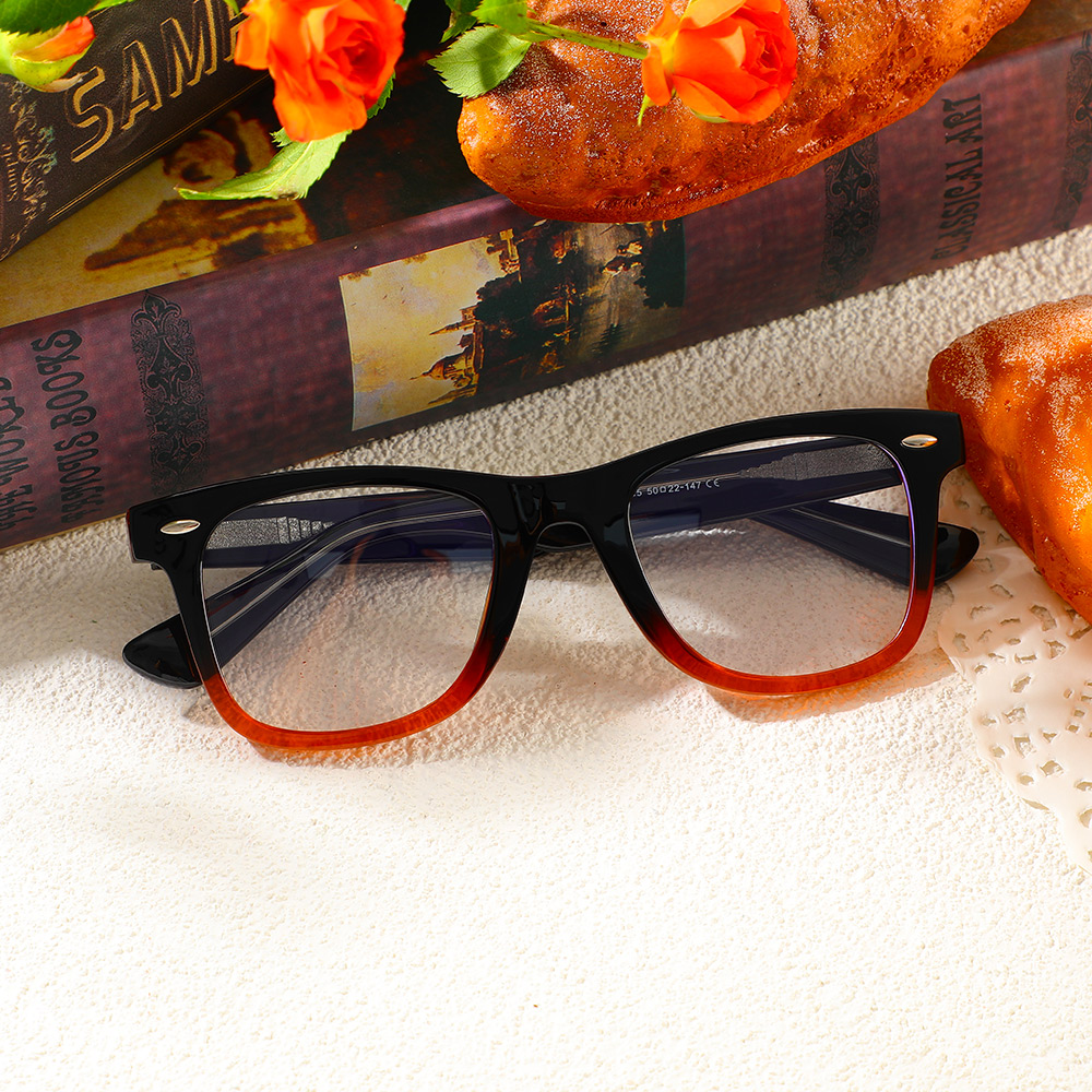 Simon Quadratische Braune Brille