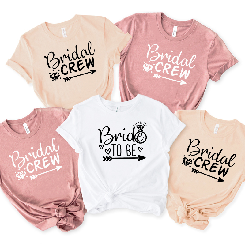 Personalized T-shirt Bride To Be with Diamond Pattern Perfect Gift for Wedding Friends