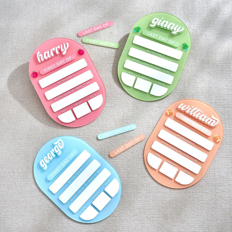 Personalized First/Last Day Of School Sign Custom Name Lovely Gift for Dear Kids