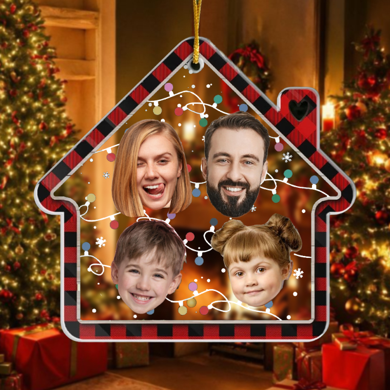 Personalized Christmas Tree Hangings Customized Multiple Photos Romantic Gifts For Family