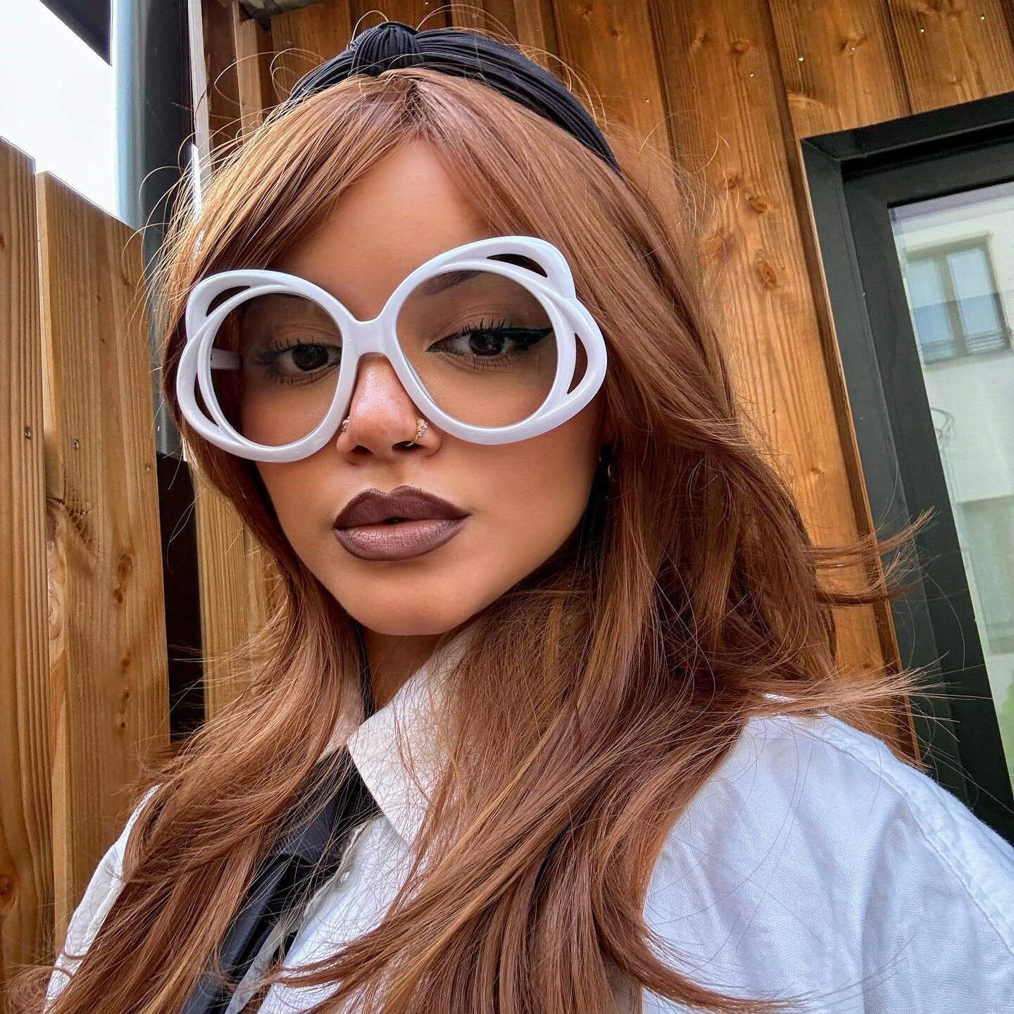 Harold Round White Glasses