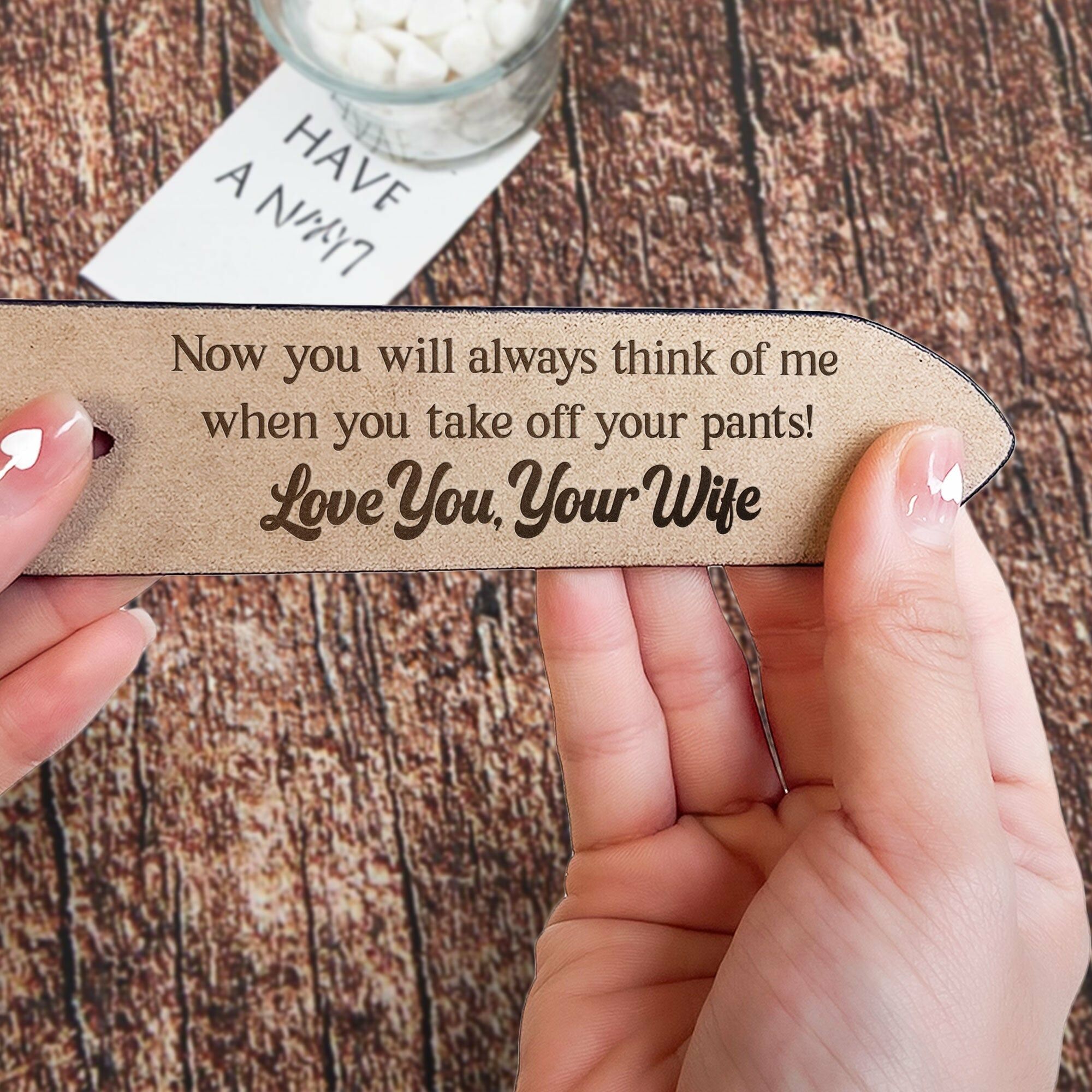 Personalized Belt Engraved Leather Gift Sweet Companion Birthday Gift for Husband