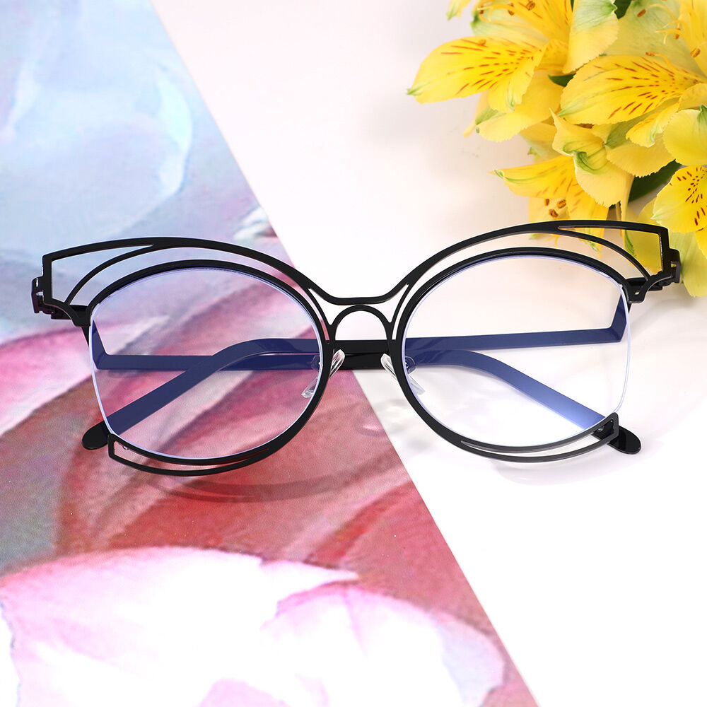 Lennen Cat Eye Black Glasses