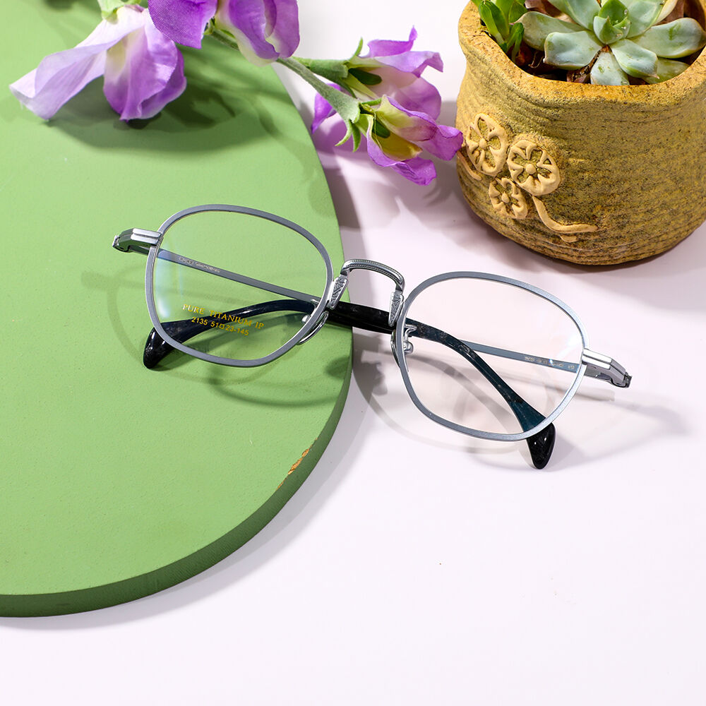 Lance Geometric Silver Glasses