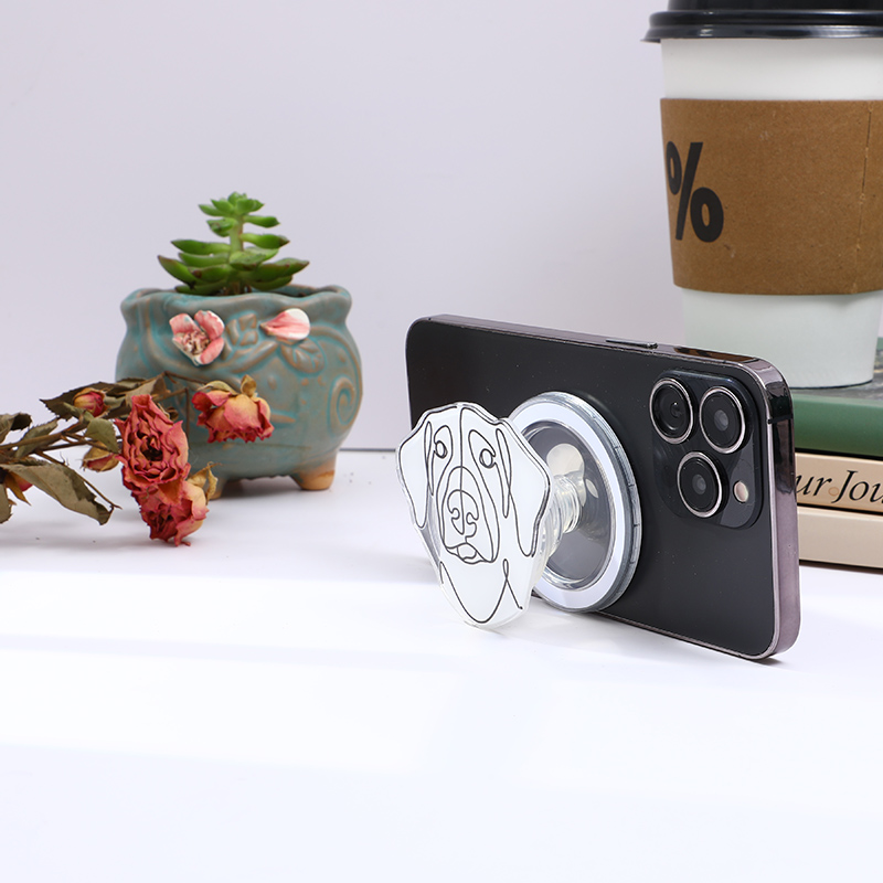 Personalized Mobile Phone Holder Custom Line Drawing For Pet Lovers