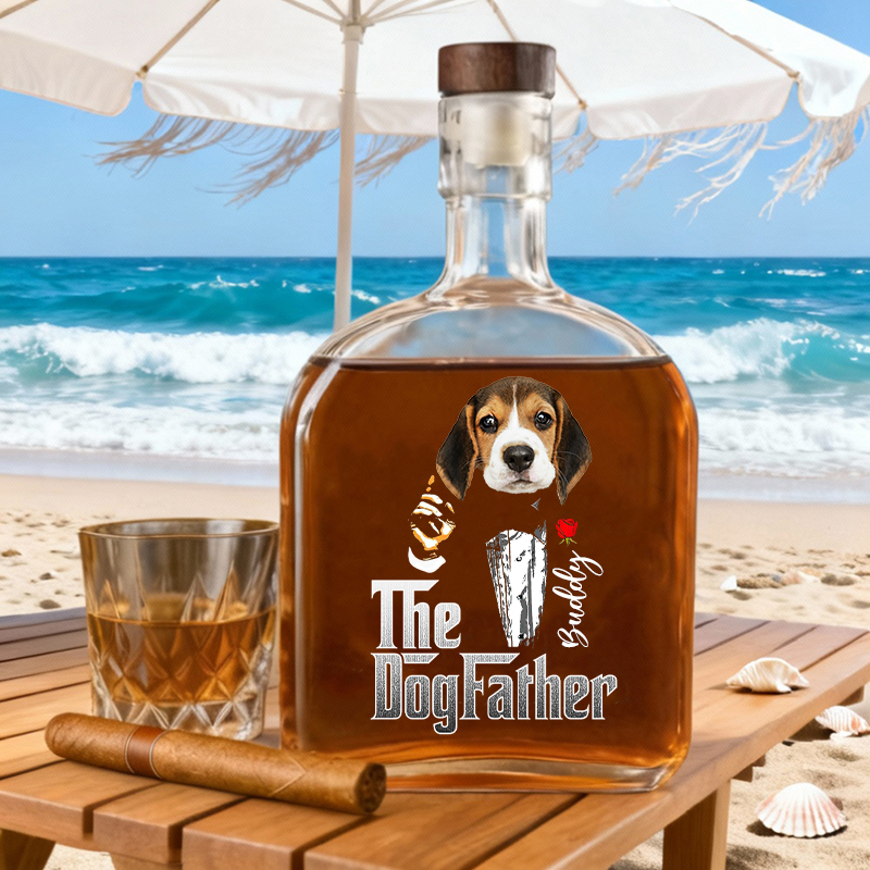 Personalized Picture Whiskey Bottle Funny Present for Pet Lover