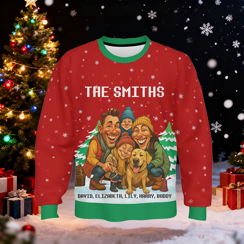 オリジナル 名入れ 写真入れ 漫画風 セーター