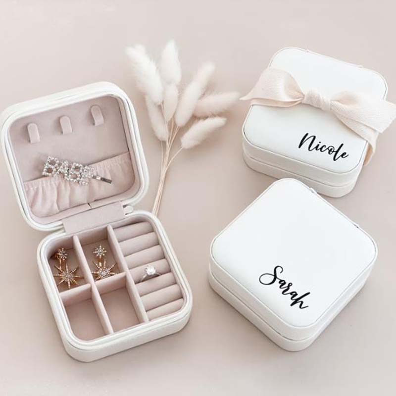 Portagioie quadrato personalizzato con nome personalizzato per lei