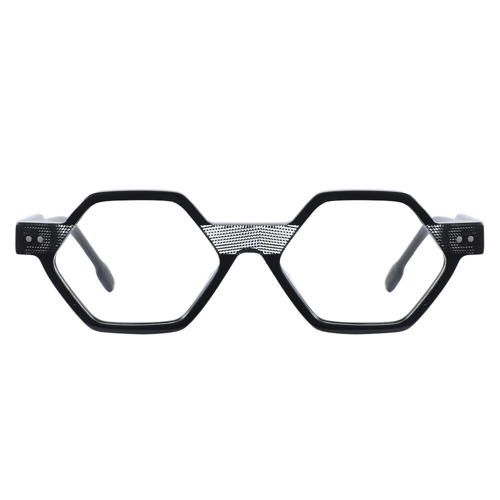 Stuart Geometric Black Glasses