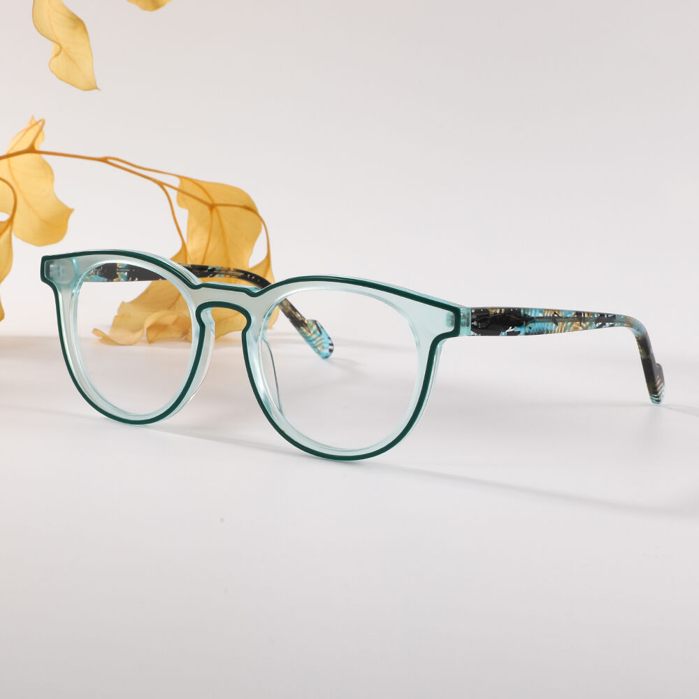 Quinn Oval Blue Glasses