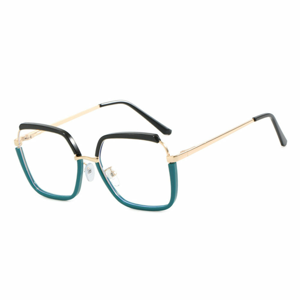 Lizzie Geometric Green Glasses