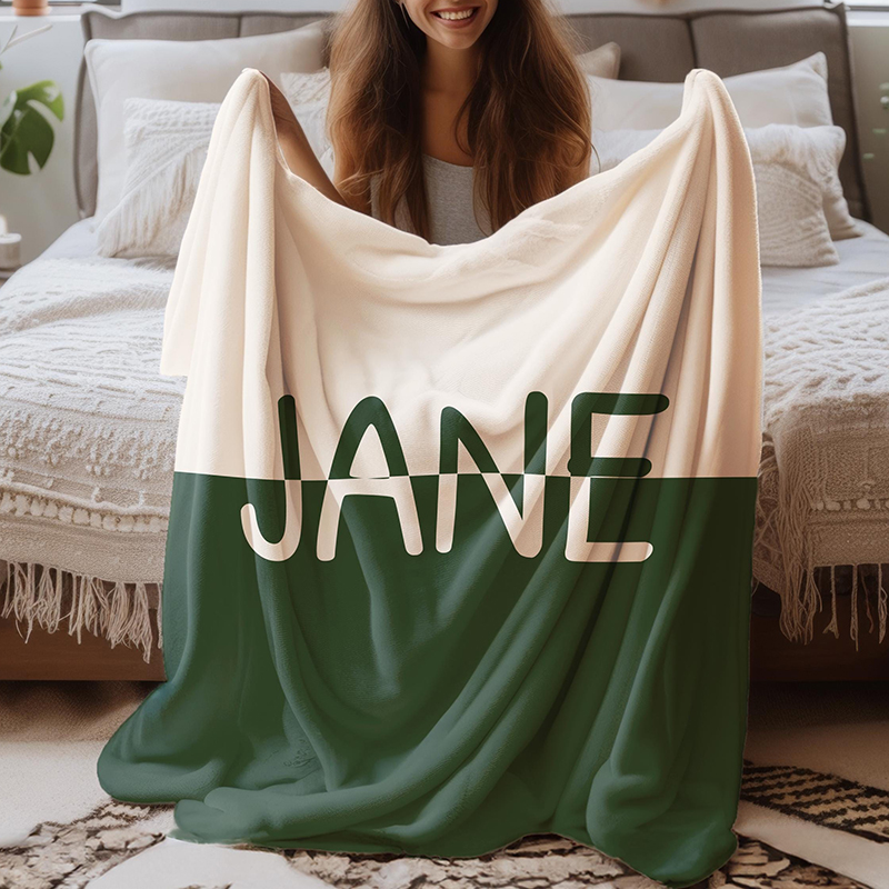 Personalized Name Blanket Stylish Present for Friend