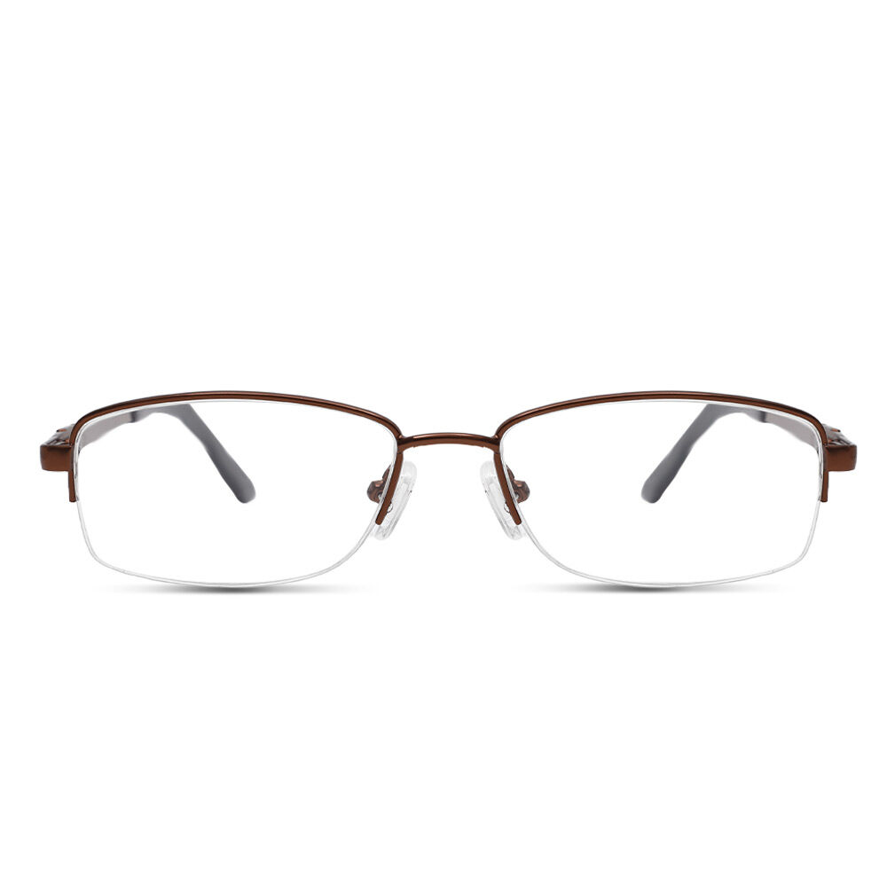 Salome Rectangle Brown Glasses