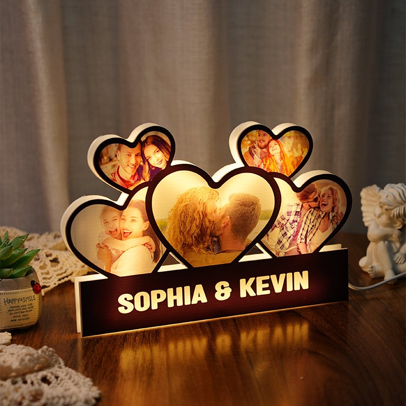 Personalized Picture Night Light with Custom Name Special Gift for Couples