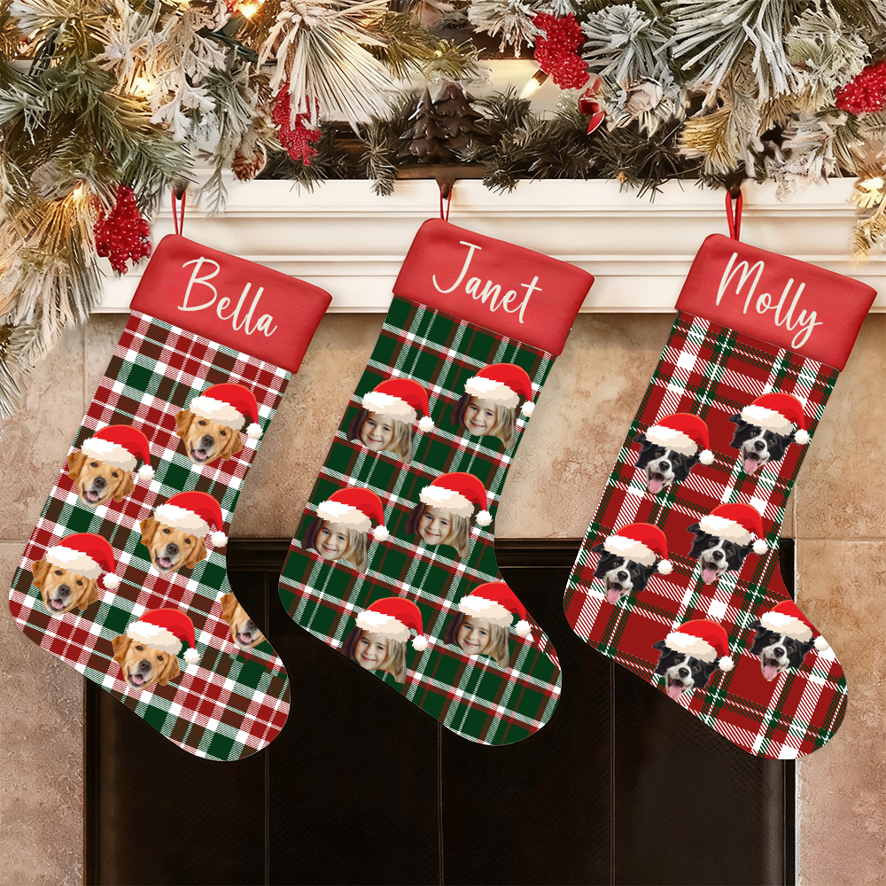 Calze di Natale personalizzate con foto e nome personalizzati un regalo affettuoso per la moglie