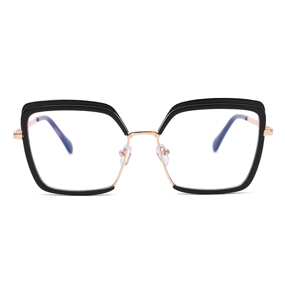 Deborah Geometric Black Glasses