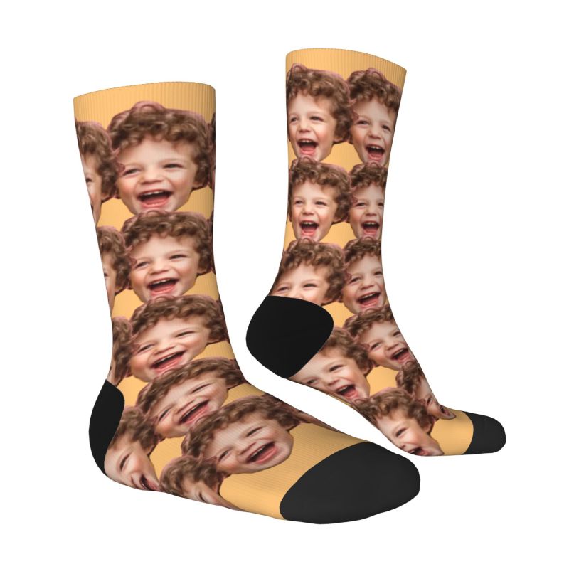 Customized Face Socks with Kids’ Photos Sweet Gift for Mom