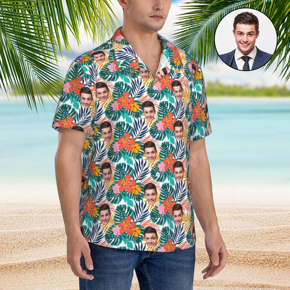 Custom Hawaiian Shirts Summer Leaves Gifts for Men