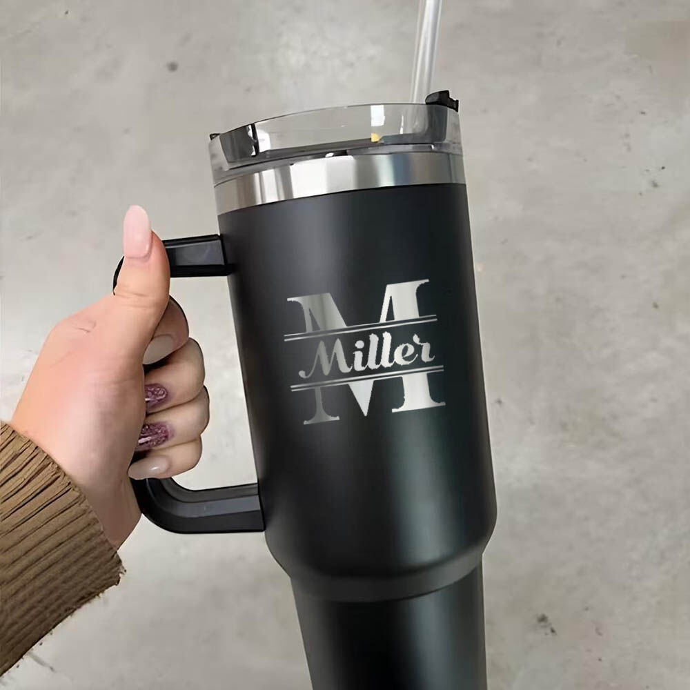 Personalized Name Tumbler with Custom Letter Simple Gift for Friend