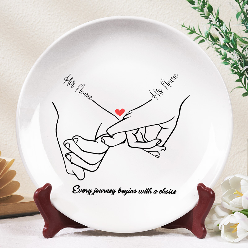 Spersonalizowana tabliczka z własnym tekstem Prosty prezent na Walentynki