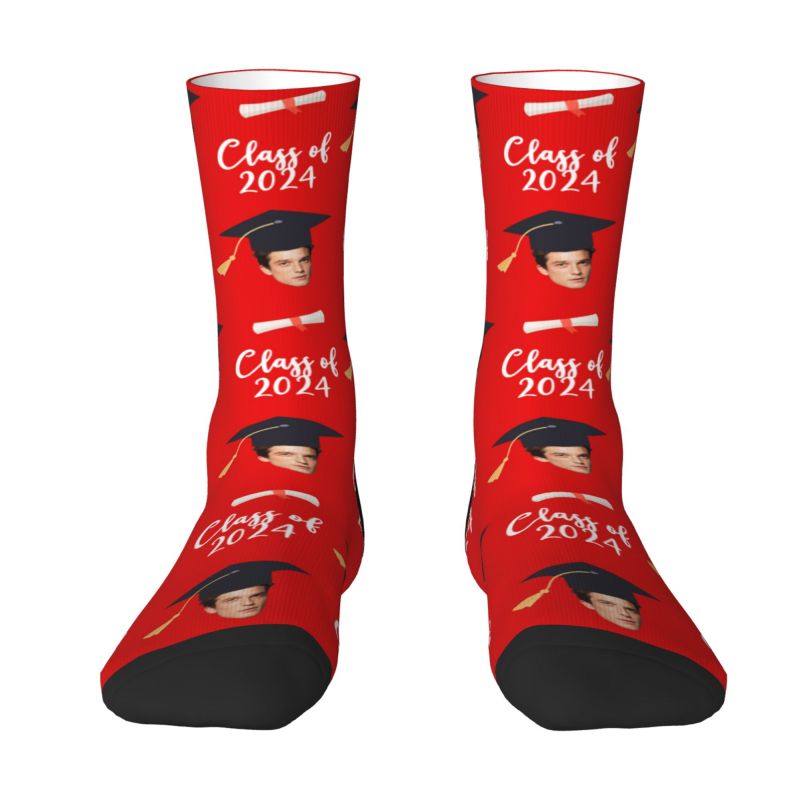 Customized Face Socks Multiple Colors Best Graduation Gift for Friends
