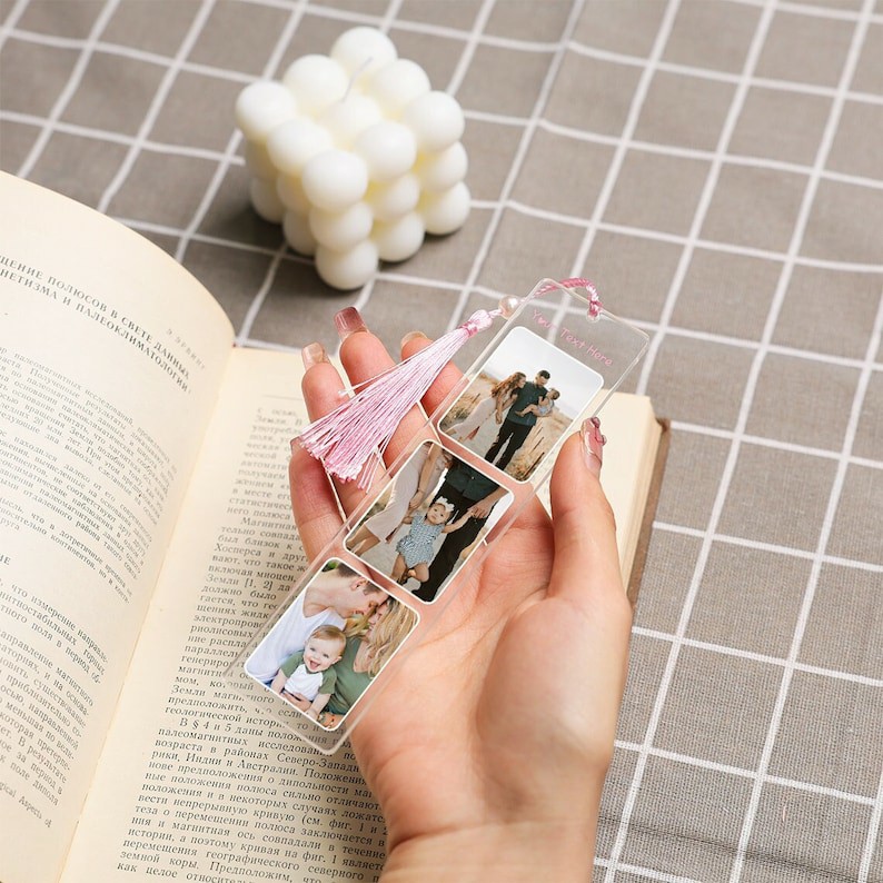 文字入れ 写真入れ しおり ブックマーク アクリル オーダーメイド