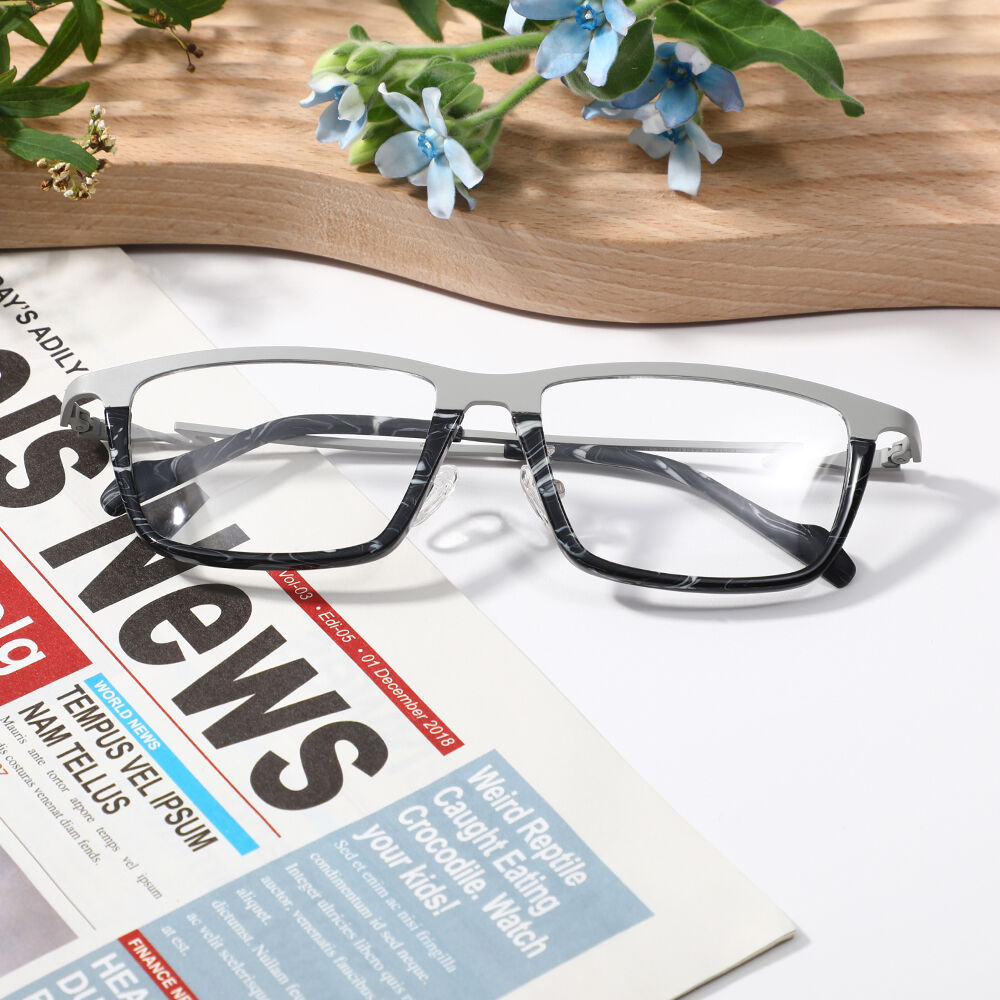 Burnal Rectangle Gray Glasses