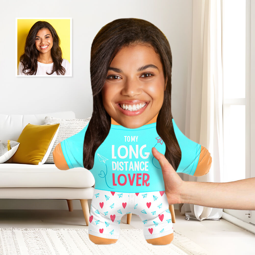 Custom Photo Pillow "To My Long Distance Lover" for Valentine's Day Gift for Him