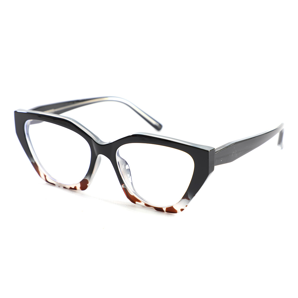 Nathaniei Cat Eye Schwarze Leopardene Brille