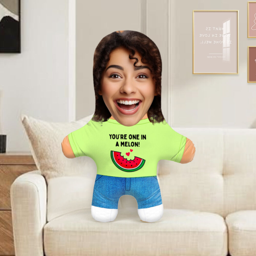 Personalized Face Pillow"You're One In A Melon" Creativ Pillow for Girlfriend