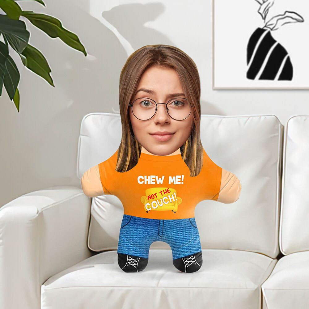 Custom Face Pillow Chew Me Creative Gift Dog Toy for Pet Lover