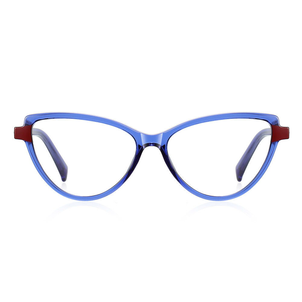 Pansy Cat Eye Blue Glasses