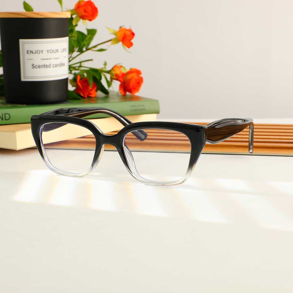 Occhiali da Vista Stevenson Cat Eye Nero Chiaro 