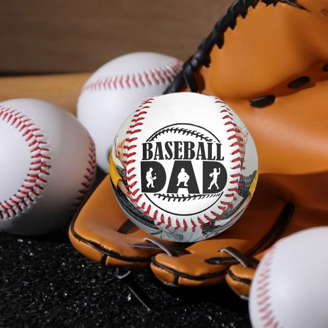 Personalized Baseball Gifts with Customizable Photos for Baseball-Loving Dads