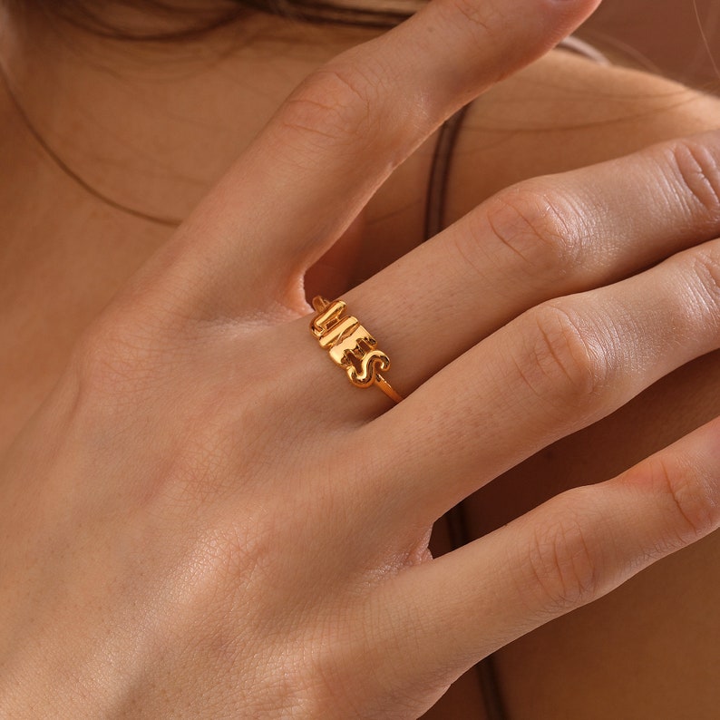 アルファベット 名入れ 刻印 リング 指輪 オーダーメイド