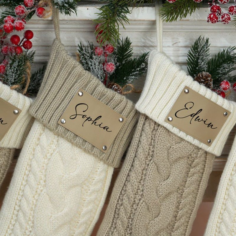 Personalized Christmas Stocking Custom Name Warm Gifts For Family
